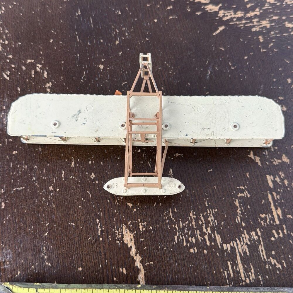 Vintage Wright Brothers Kitty Hawk Scale Die Cast Metal Airplane 7” Wingspan - Picture 7 of 9